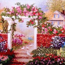 Цветочный домик