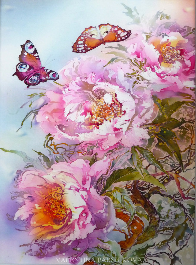 №197626 - цветы, рисунки на батике - оригинал