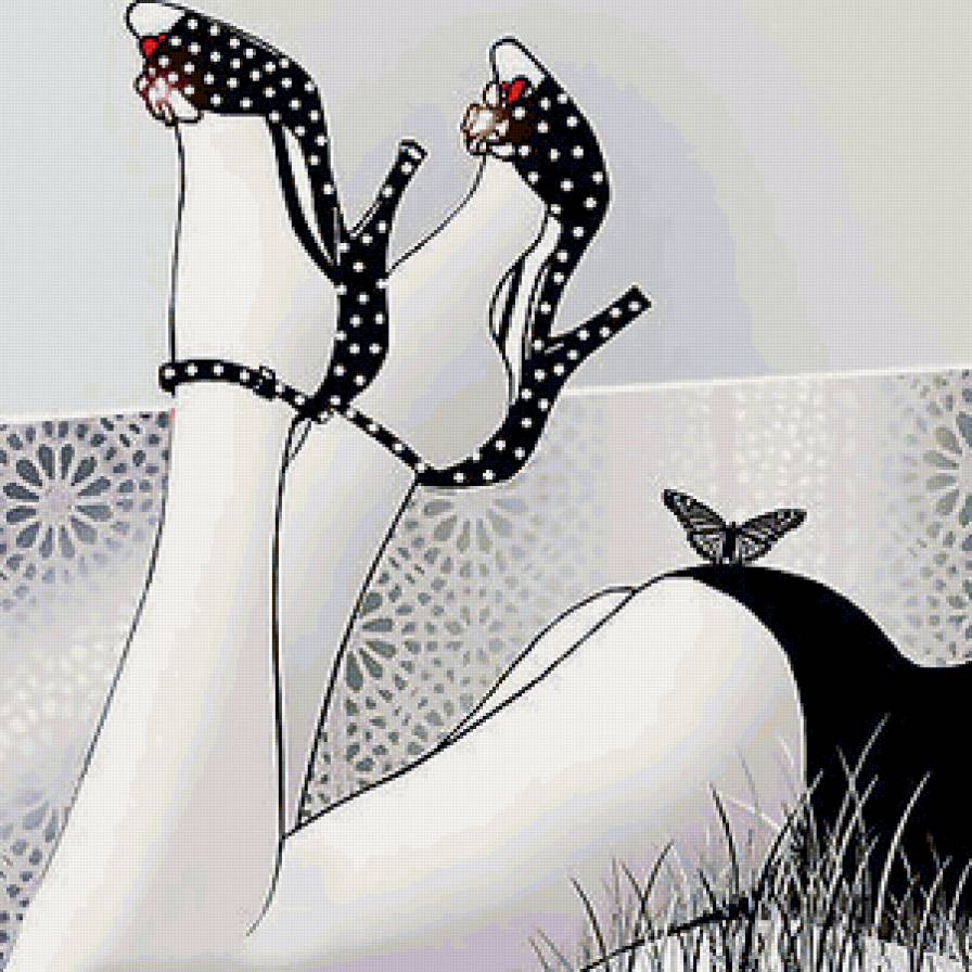 Ножки - бабочка, девушка, туфли, красота, ноги - предпросмотр