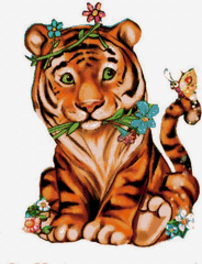 Тигруля - тигр, детские, животные - предпросмотр