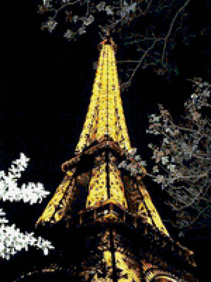 Эйфелева башня - башня, париж, огни - предпросмотр