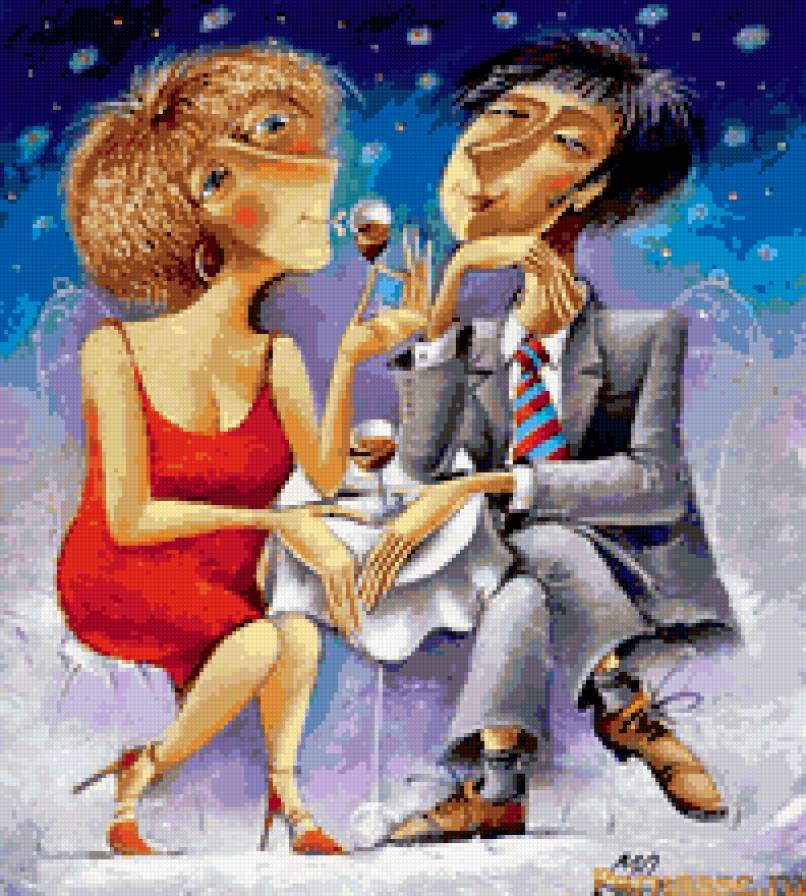 ресторан - женщина, мужчина - предпросмотр