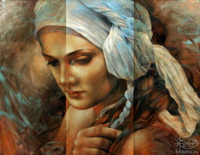 Артур Брагинский - ''Портрет Дианы'' - женщина, брагинский, живопись, картина, взгляд, девушка, глаза - оригинал