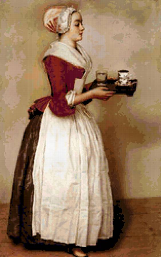 Шоколадница - женщина, картины - предпросмотр