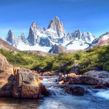 Схема вышивки «горы»