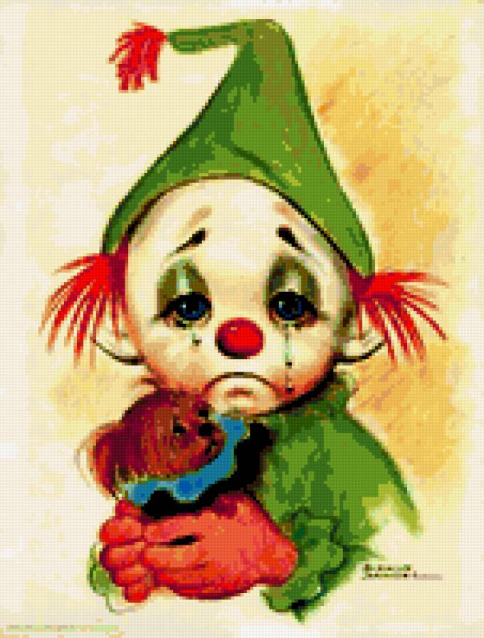 грустный клоун - дети - предпросмотр