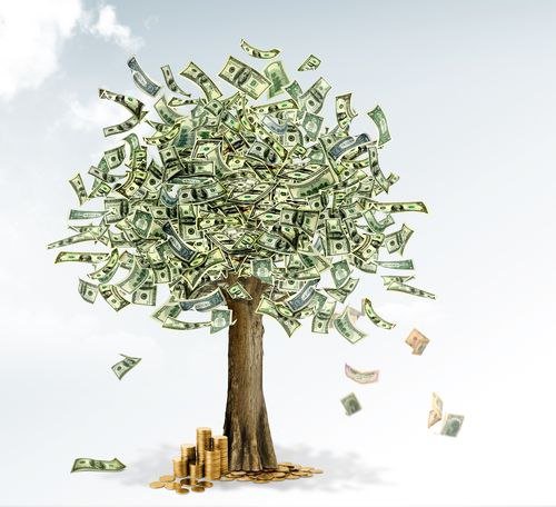 денежное дерево - деньги, дерево - оригинал