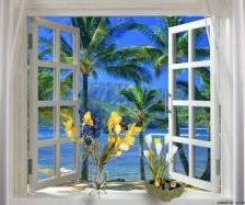 Схема вышивки «вид из окна»