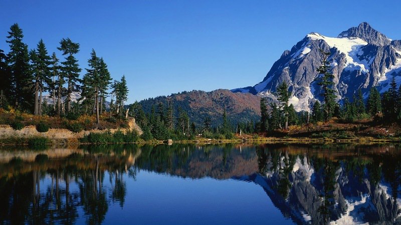 горное озеро - горы, природа, озеро, пейзаж - оригинал