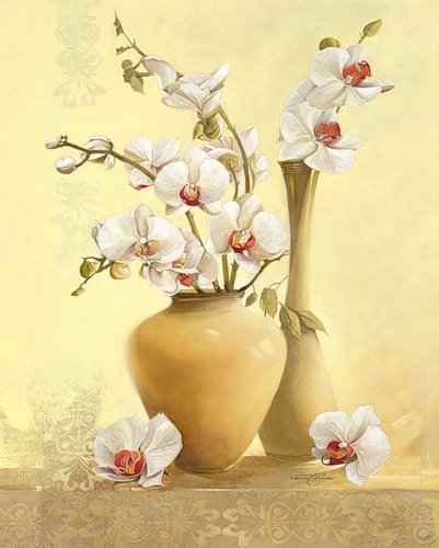Орхидеи - орхидея, картина, натюрморт, живопись, цветы - оригинал