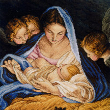 Оригинал схемы вышивки «Дева Мария и дитя» (№200720)
