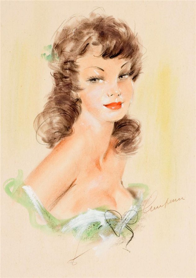 Девушка - винтаж, красотка, девушка - оригинал