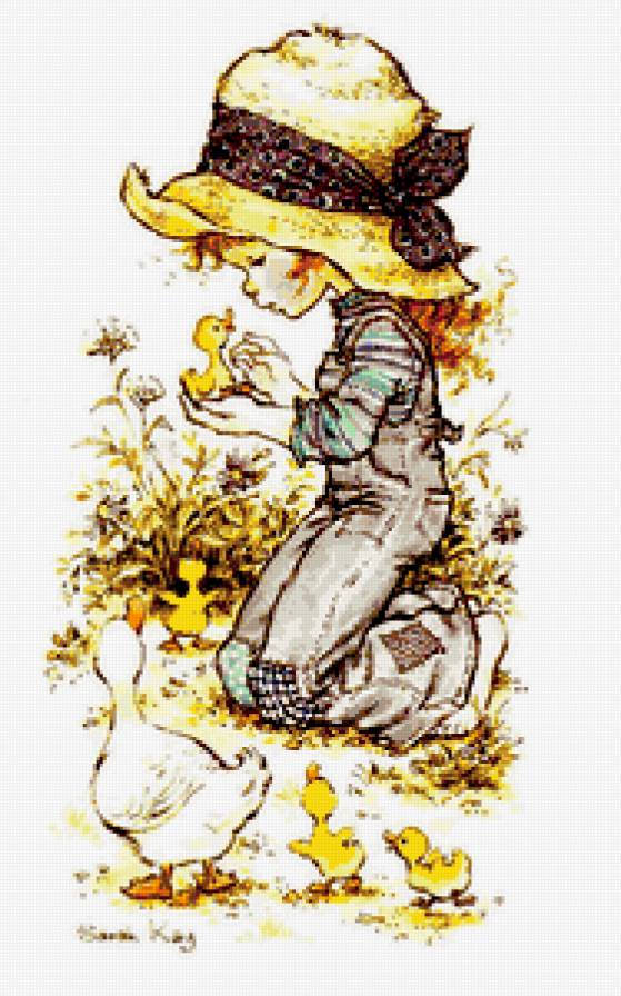 Детство - девочка, дети, утята - предпросмотр