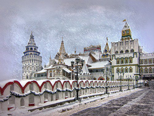 зима - зима, архитектура, кремль, палаты - оригинал