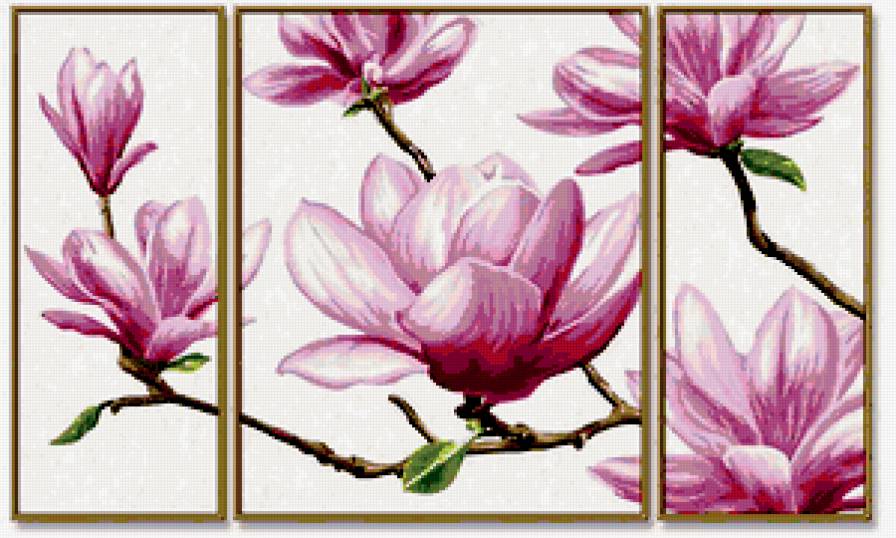 цветок - триптих, природа, цветы - предпросмотр