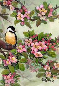 птицы - цветы, птицы, природа, романтика, , натюрморт, букет - оригинал