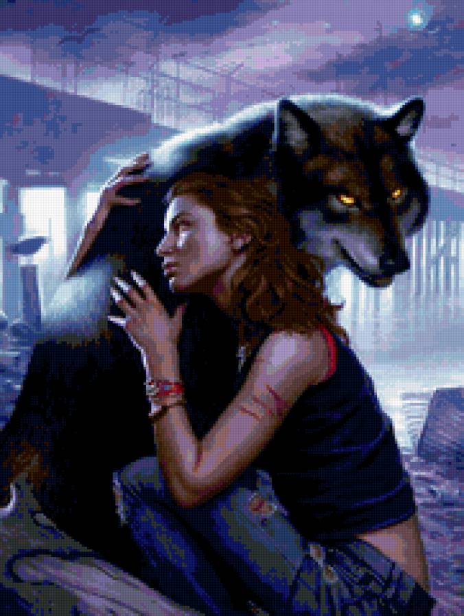 девушка - одиночество, девушка, картина, любовь, красота - предпросмотр