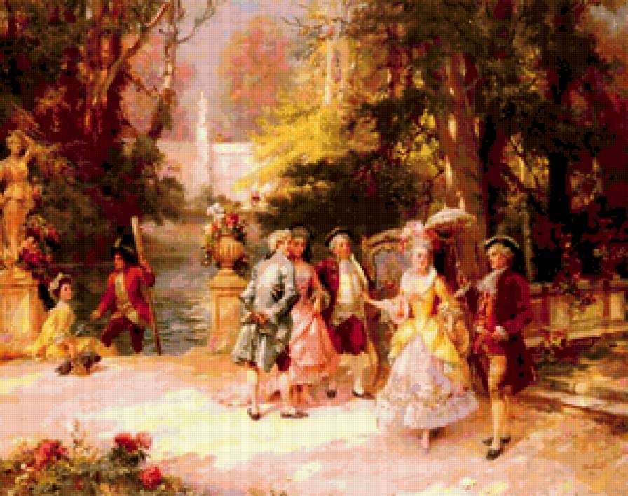 высшее общество - классика, природа, люди, любовь, картина, дамы - предпросмотр