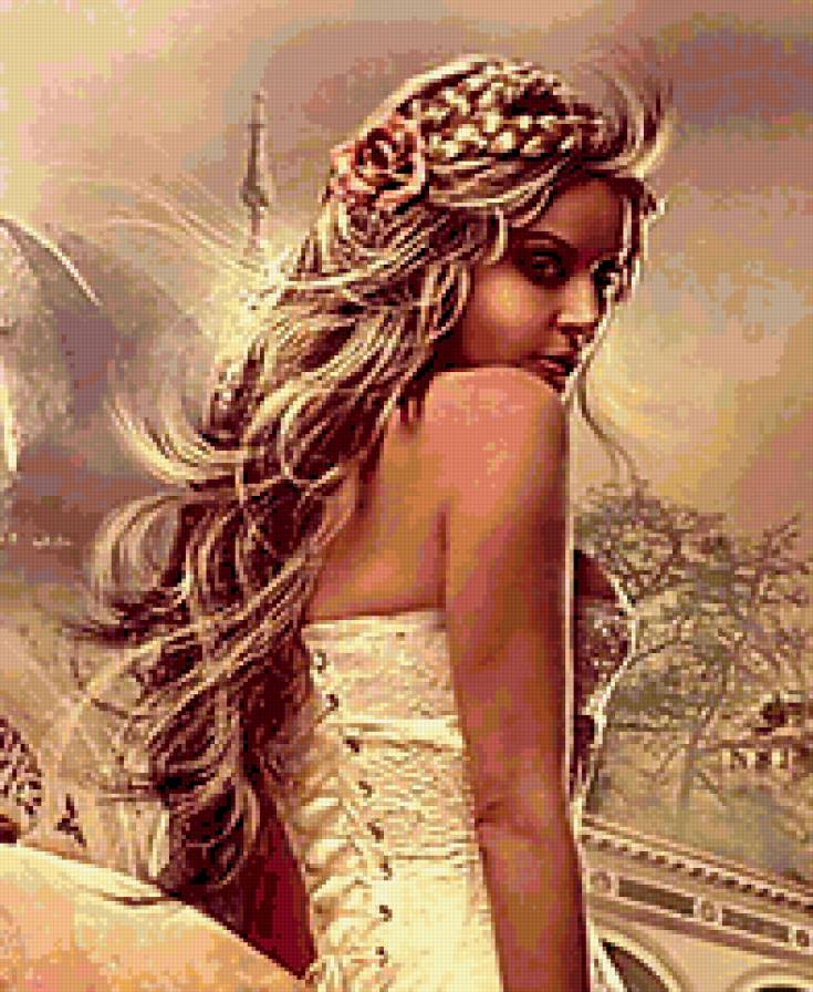 девушка - девушка, одиночество, красота, картина, любовь - предпросмотр