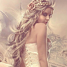 Схема вышивки «девушка»