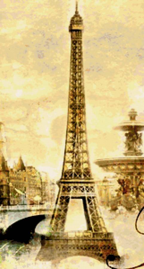 париж 2 - триптих, париж, франция, эйфелева башня - предпросмотр