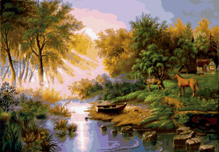 лето - лето, дом, лошади - предпросмотр