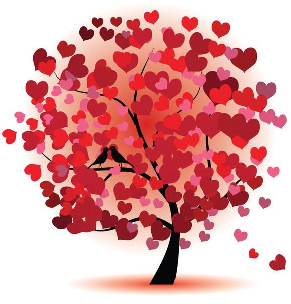 Дерево любви - любовь, дерево, картина, счестье - оригинал