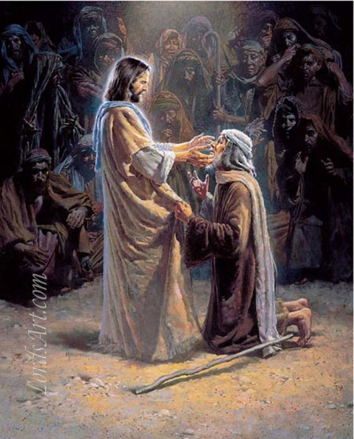 Иисус исцеляет слепого - оригинал