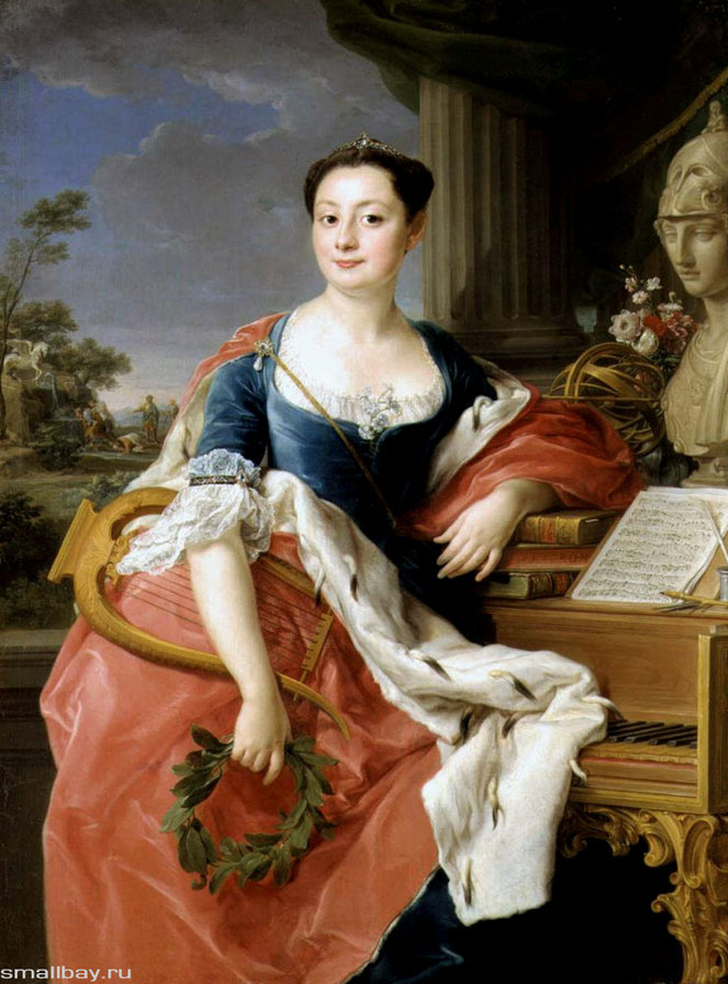 Помпео Батони. Портрет принцессы Геоцинты Орсини. - девушка, женщина, люди, картина., портрет - оригинал