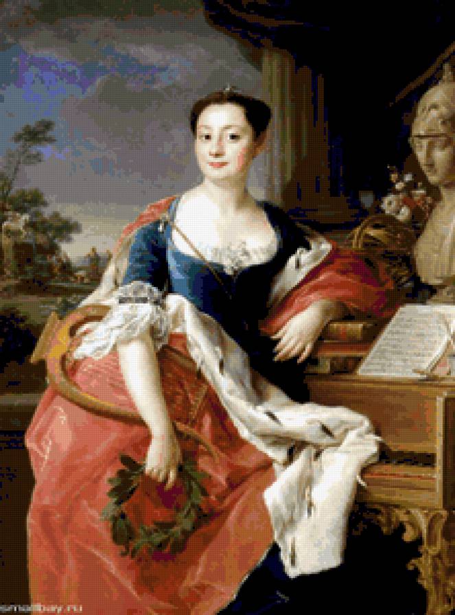 Помпео Батони. Портрет принцессы Геоцинты Орсини. - портрет, картина., девушка, женщина, люди - предпросмотр