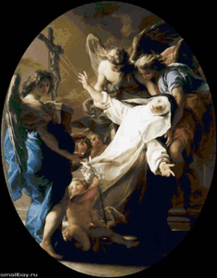 Помпео Батони. Экстаз святой Екатерины Сиенской. - люди, мифы, картина, святые. - предпросмотр