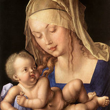 Схема вышивки «Альбрехт Дюрер.Мадонна с Грушей.»