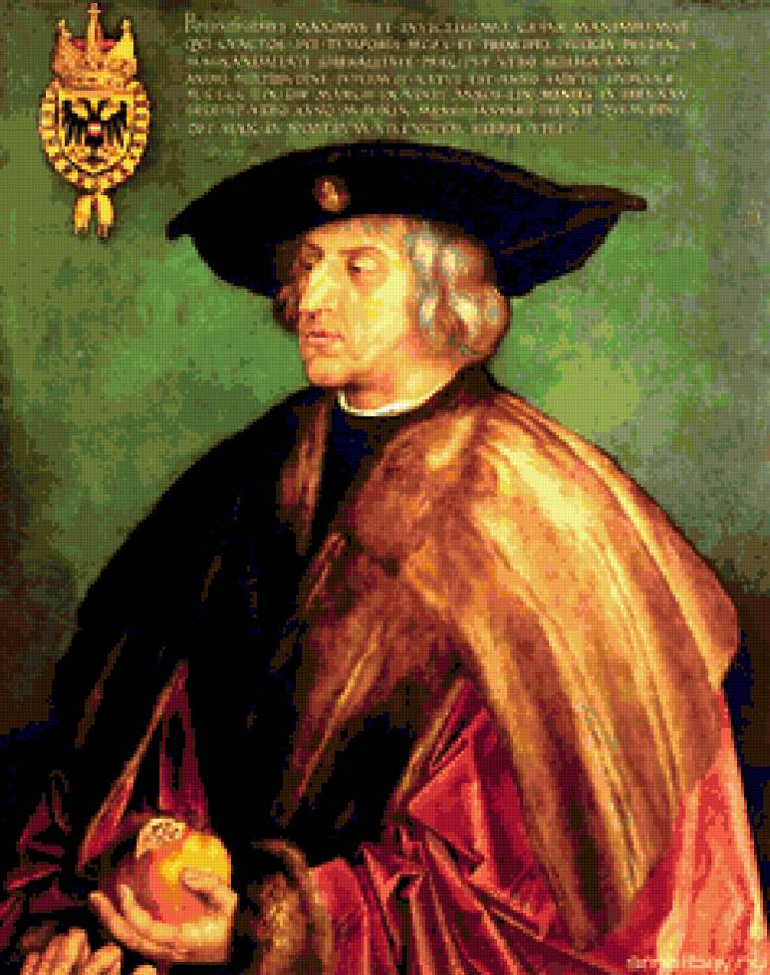 Альбрехт Дюрер.Максимилиан 1. - мужчины., портрет, лицо, люди - предпросмотр