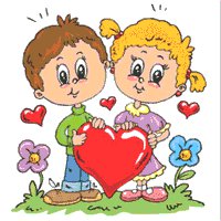 Валентинка - валентинка, дети, цветы, сердечки, валентинки, любовь, сердечко - оригинал