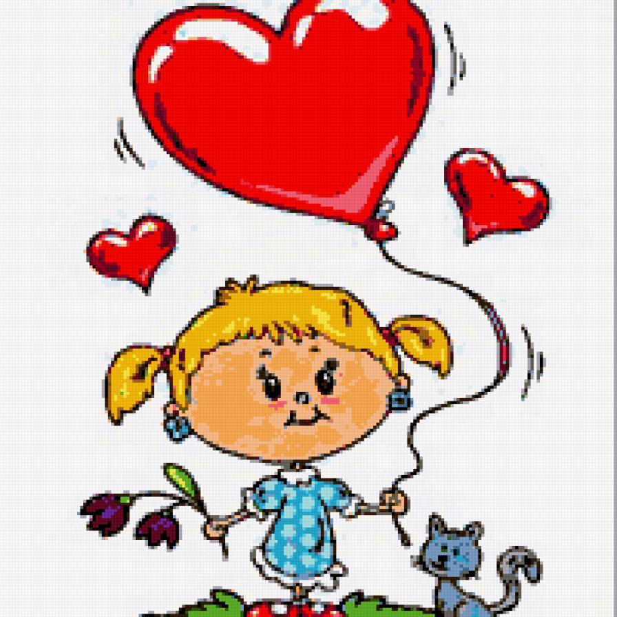 Валентинка - сердечки, любовь, валентинки, дети, сердце, валентинка - предпросмотр