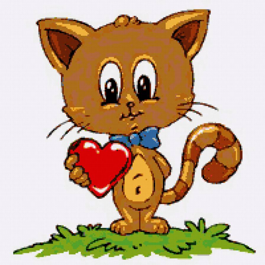 Валентинка - валентинки, валентинка, кот, любовь, сердечко, кошки - предпросмотр