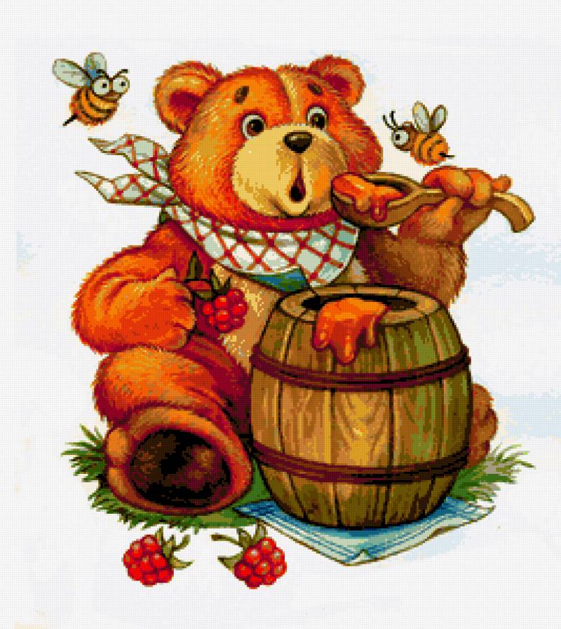 Сладкоежка - мишки, малина, для детей, яоды, медвежата, мед, медведи - предпросмотр
