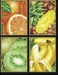 ТРОПИЧЕСКИЕ ФРУКТЫ - плоды, апельсин, кухня, на кухню, для кухни, банан, фрукты, киви - оригинал