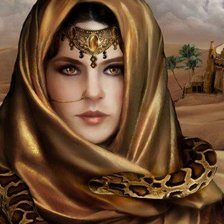 Схема вышивки «девушка со змеей»