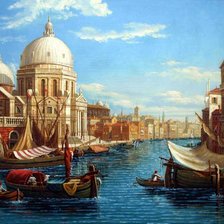 Оригинал схемы вышивки «венецианский пейзаж» (№204115)