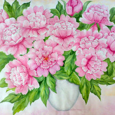 Схема вышивки «букет розовых цветов»