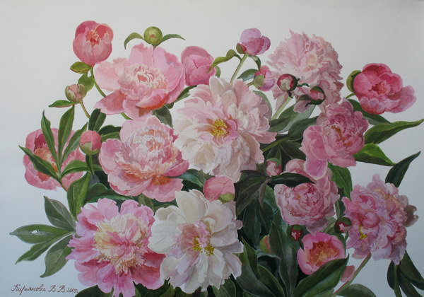 пионы - цветы, букет, пионы - оригинал