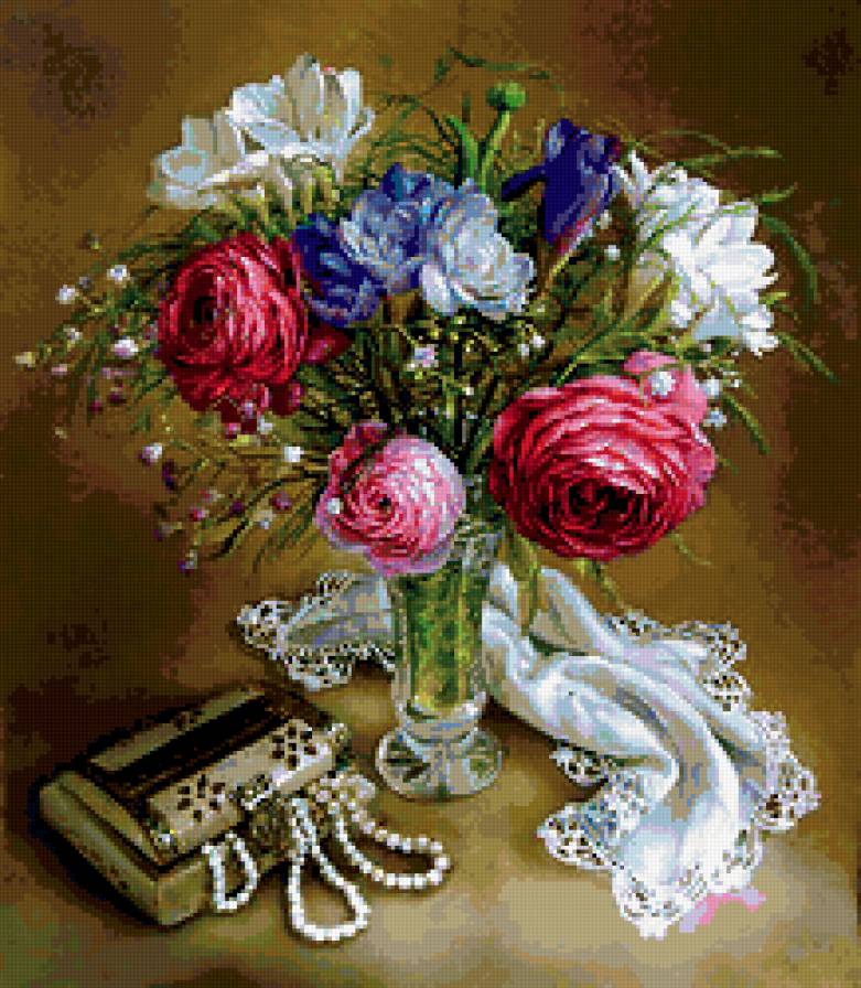 натюрморт - цветы, букет, природа, романтика, натюрморт,  - предпросмотр