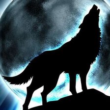 Схема вышивки «Луна и волк»