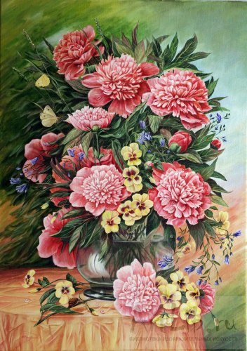 №204384 - цветы, картина, букет - оригинал