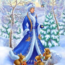 Схема вышивки «Снегурочка»