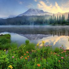 Схема вышивки «лето в горах»