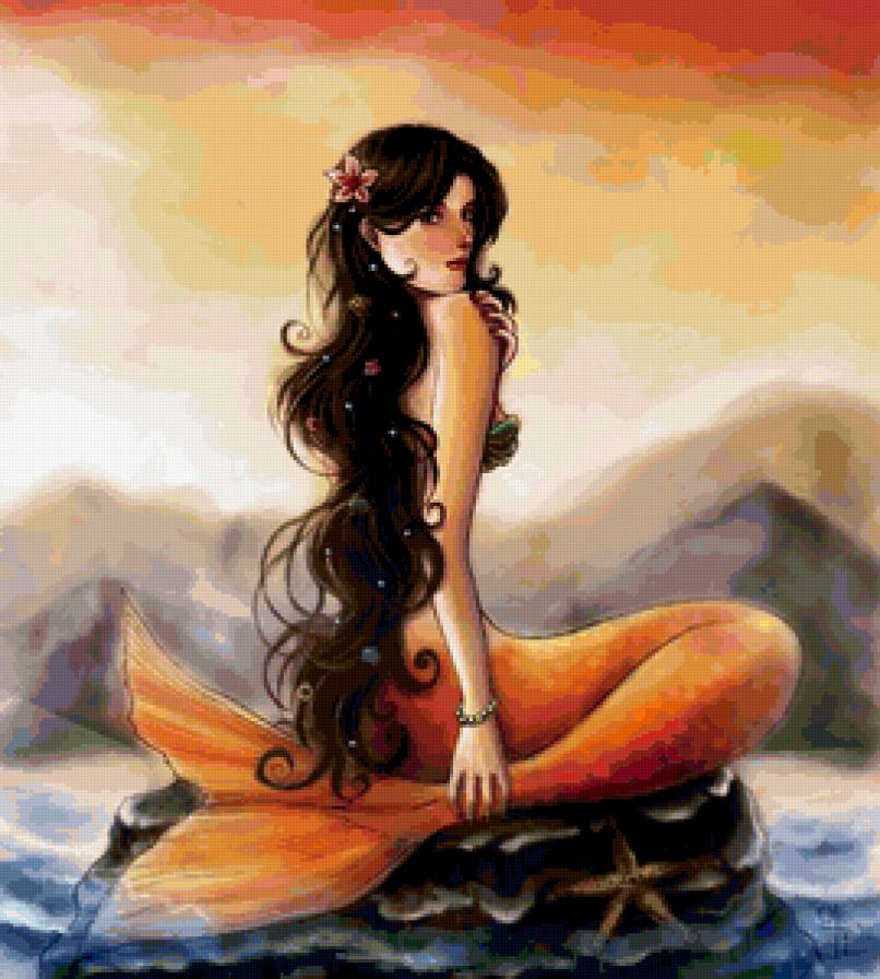 русалка - море, берег, феи, русалки, морские, фея, фэнтази, девушка, магия - предпросмотр