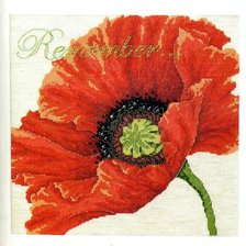 Схема вышивки «Мак»