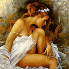 Схема вышивки «девушка»